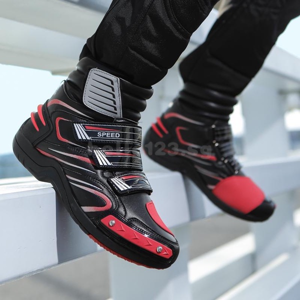 Men Waterproof Motorcycle Boots Motocross Racing Shoes Women...